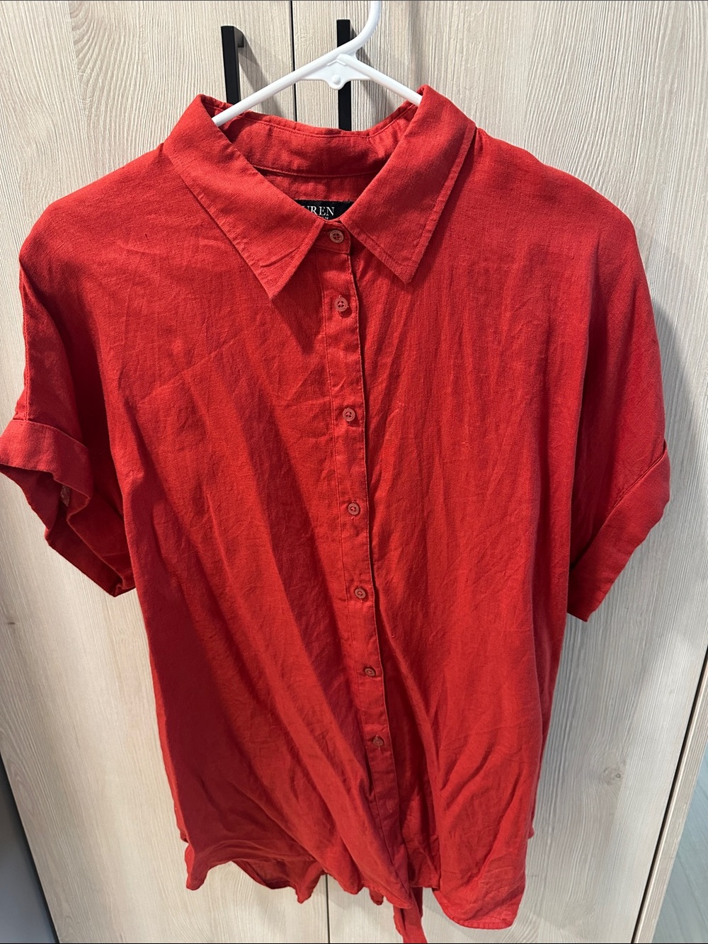 Ralph Lauren Relaxed Fit Linen Button-Down short sleeve shirt
